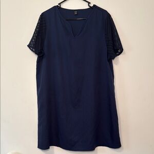 SHEIN Women’s XL Navy Blue Short Sleeve Casual Dress‎